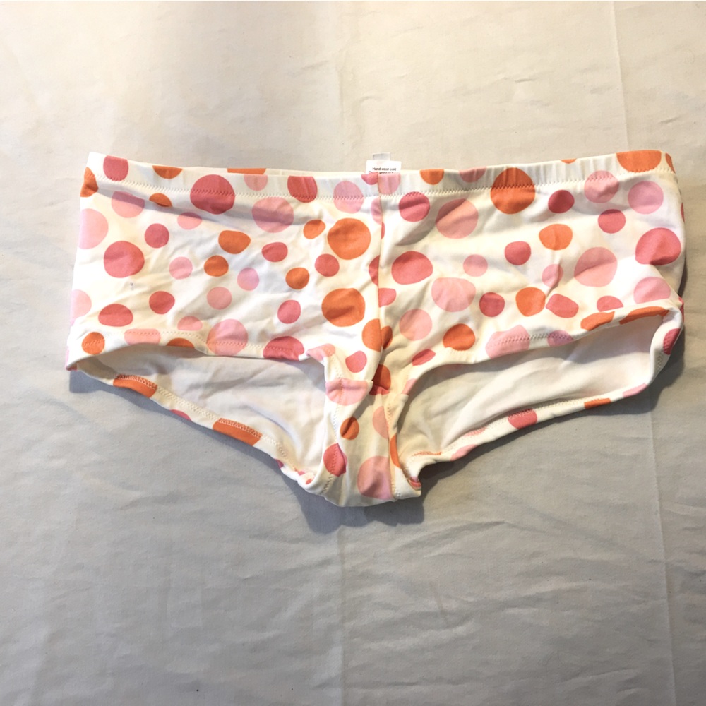 New pink polka dot J Crew swim shorts szM